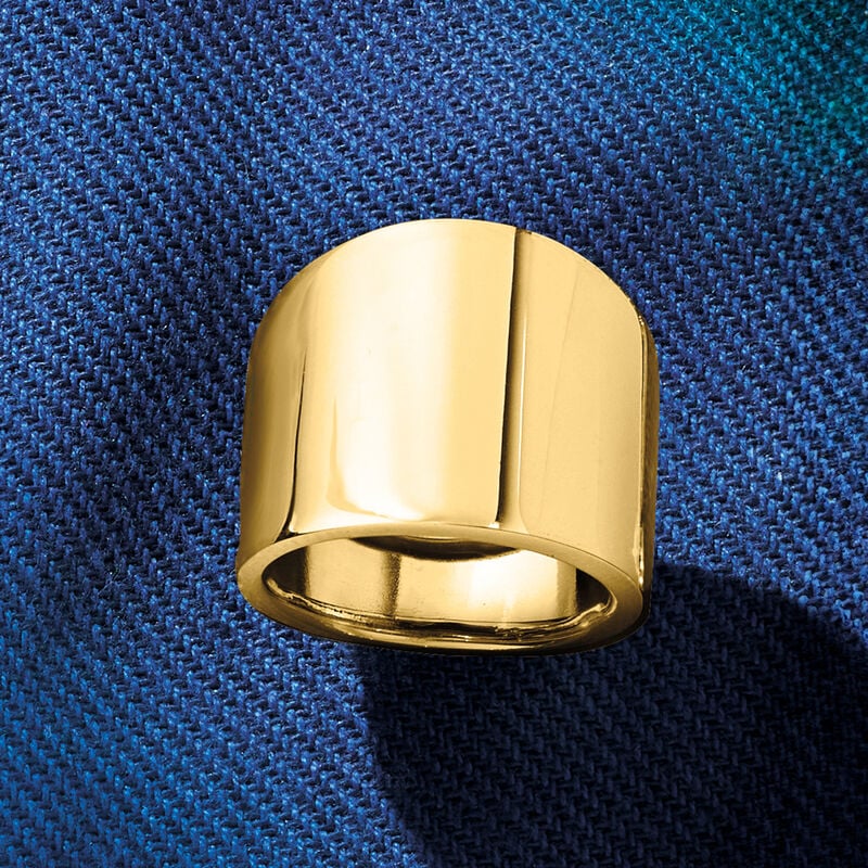 Italian 14kt Yellow Gold Wide Polished Ring