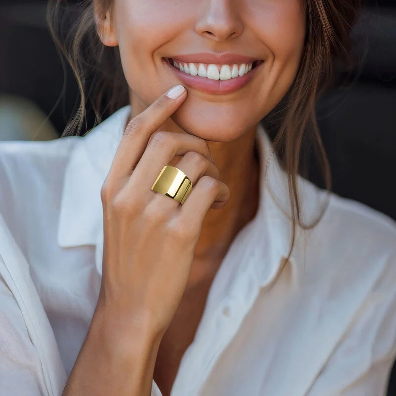 Italian 14kt Yellow Gold Wide Polished Ring