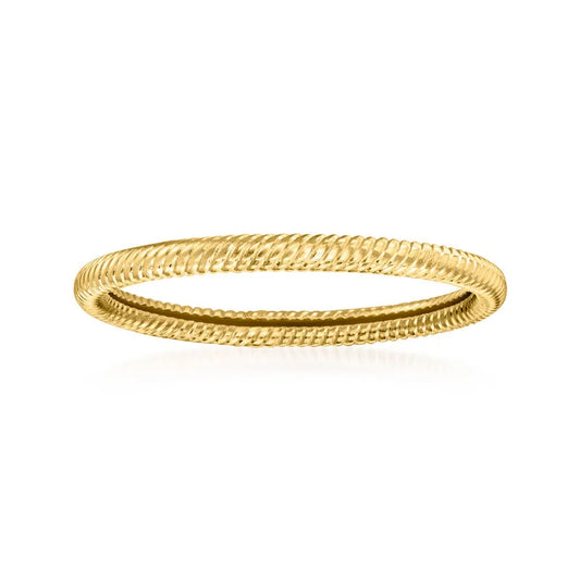 14kt Yellow Gold Roped Ring