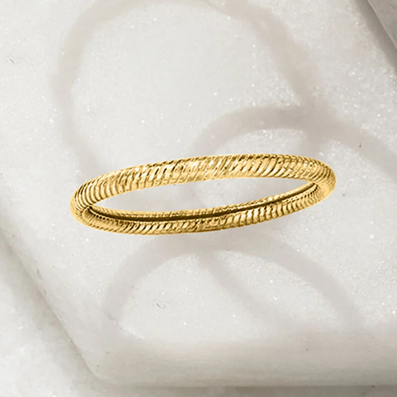 14kt Yellow Gold Roped Ring