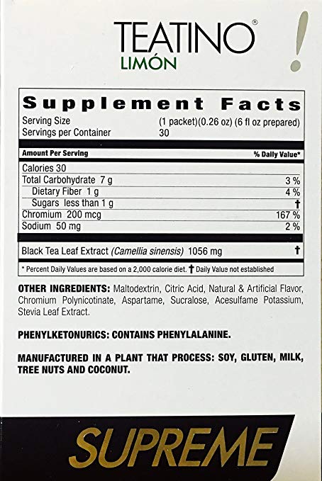 Teatino Supreme Limon- drink Tea and Lose Weight.
