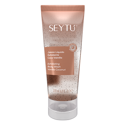product image of SEYTU's exfoliating body wash vanilla coconut
