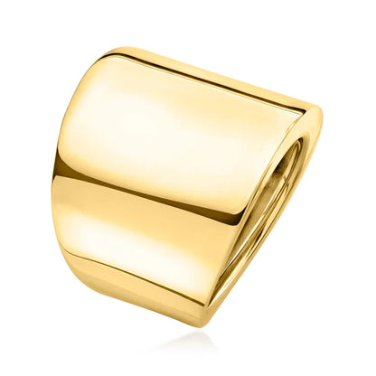 Italian 14kt Yellow Gold Wide Polished Ring