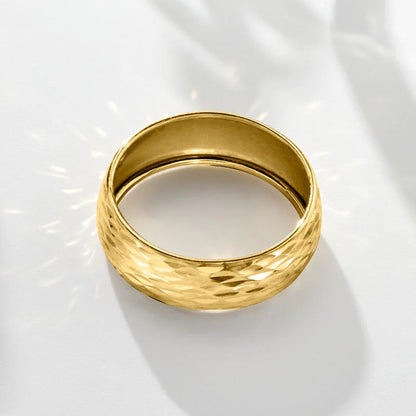 Italian 14kt Yellow Gold Sparkle-Pattern Ring