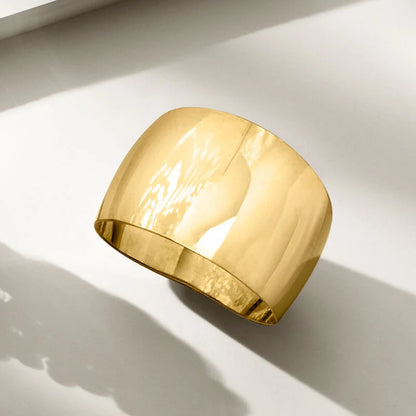 Italian 14kt Yellow Gold Wide Dome Ring