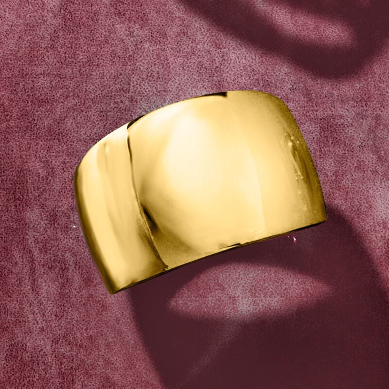 Italian 14kt Yellow Gold Wide Dome Ring