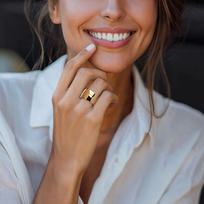 Italian 14kt Yellow Gold Wide Dome Ring